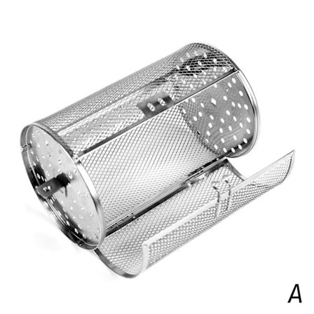 Rostugn med roterande korg i rostfritt stål, grillugn, roterande fritöskorg