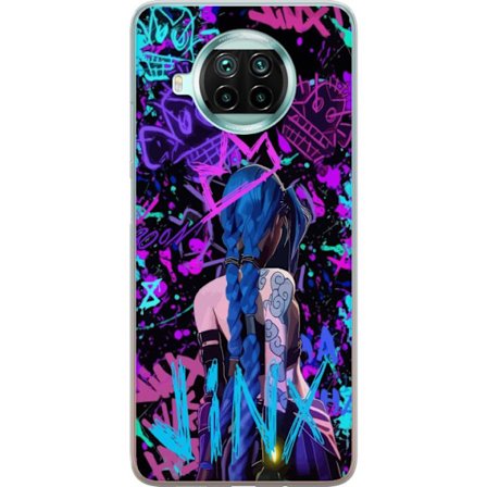 Kompatibelt Mobildeksel til Xiaomi Xiaomi Mi 10T Lite 5G Fargerik graffitiillustrasjon med en karakter med blått hår i en bygatekunststil
