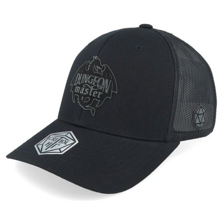 Critiql Hit - Svart trucker Keps - Dungeon Master Dragon Silhouette Black Trucker @ Hatstore