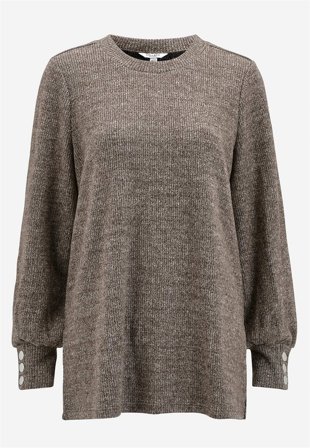 Cellbes of Sweden - Superblød tunika med melerede farver i nougat / meleret til damer i størrelse 34/36