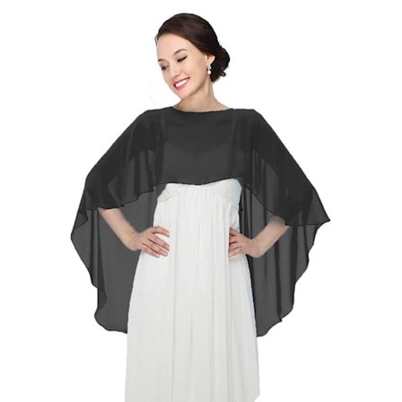 Aftenkjole Sjal Langt Sjal SORT