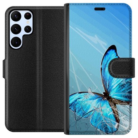Kompatibel Tegnebogsetui til Samsung Samsung Galaxy S24 Ultra Sommerfugl