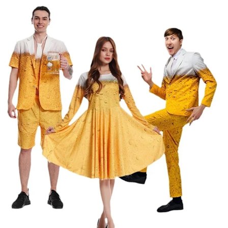 Vuxen Mardi Gras öl kostym scen kostym klä upp prestanda