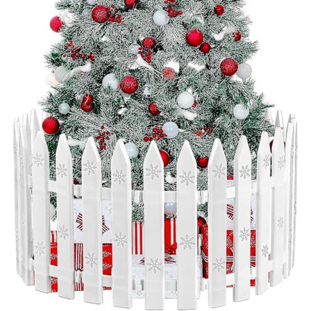 15 Stykker Tykke Hvide Plastik Stakit Juletræ Hegn Mini Hegn Dekoration Til Jul Bryllup Fest Have Hjem, 12 Tommer