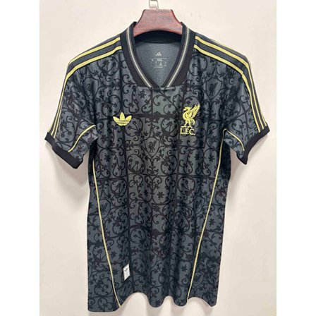 Liverpool F.C. Sort Retro Fodbold T-shirt S-3XL