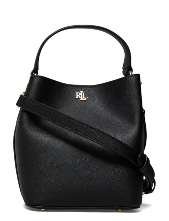 Lauren Ralph Lauren Crosshatch Small Reese Bucket Bag - Black - ONE SIZE
