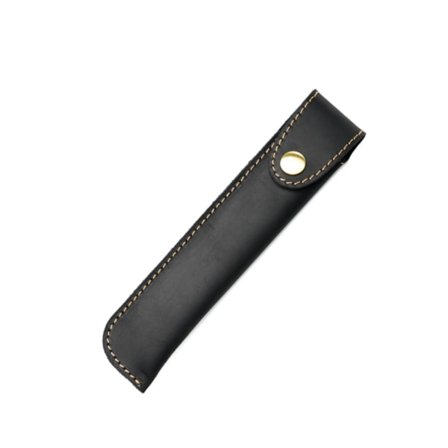 Læder Pen Etui Holder, Beskyttende Pen Etui, Fyldpen Holder Etui, med Metal Knap, Ægte Læder Håndlavet, til Stylus Touch Pen, Kuglepen