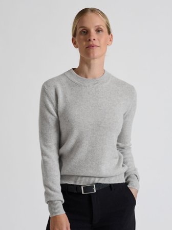 Kashmirgenser "Sofia long" - lys grå. Fri frakt L