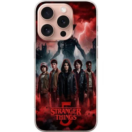 Yhteensopiva Puhelinkuori Apple Apple iPhone 16 Pro Pimeä Stranger Things -inspiroima fantasiakuvaus salamalla, dramaattisella taivaalla ja intensiiv