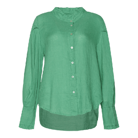Tiffany Naneth Shirt Linen - Apple Green Blusar Dam Grön XS-S