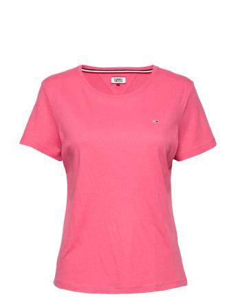 Tjw Soft Jersey Tee T-shirts & Tops Short-sleeved Rosa Tommy Jeans