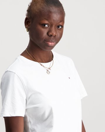 Tommy Hilfiger BOYS BASIC CN KNIT S/S Hvit T-skjorter Jente - Kids Brand Store