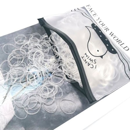 600/400 stk Jente Solid Farge Små Engangshårbånd Elastisk Hestehaleholder