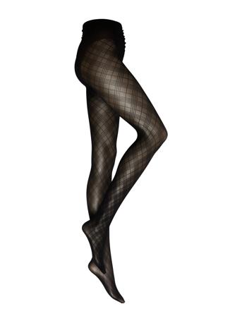 Ti Check Design Lingerie Pantyhose & Leggings Svart Hunkemöller*Betinget Tilbud