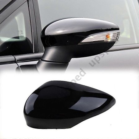 Musta vasemmanpuoleinen kuljettajan puolen auton taustapeilin suojus Ford Fiesta 2009-2017