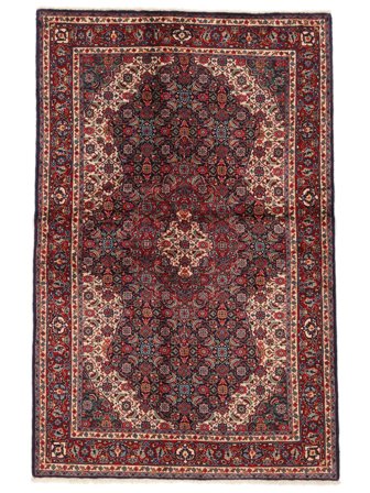 Sarouk Fine Rug Hand Knotted 124X192 Black/Dark Red