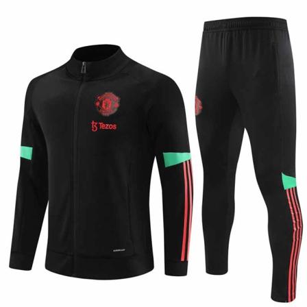 23-24 Ny Long Pull Jacka Manchester United Vuxen Träningsdräkt black L