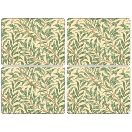 Spode Morris & Co Willow Morris Grön Bordsunderlägg 4-pack | Dukning & Servering > Bordstablett | Bagaren och Kocken