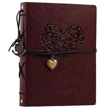 Fotoalbum Vintage Læder Scrapbog Bryllupsdag Gave