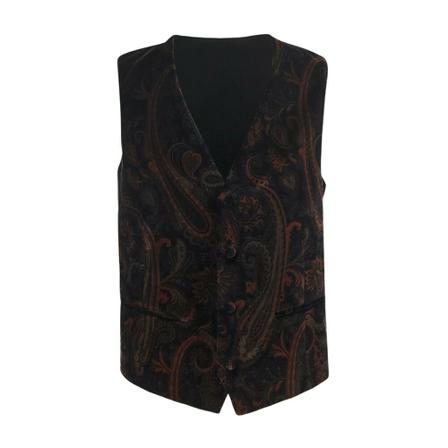 Etro Velvet Gilet Sort, Herre Vest, Størrelse: M