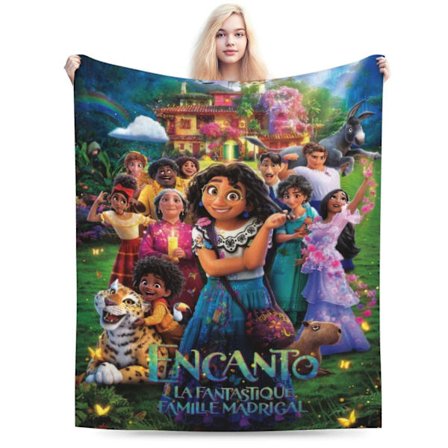 Encanto filt, Anime filt för soffa säng, mjuk mysig lätt varm flanellfilt,-GHBV25