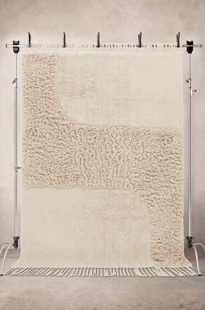 Jotex - Bomullsteppe 300x400 Cm Bomull/Bomull Lys beige KHARGA - Kjøp Bomulls- & filleryer hos Jotex