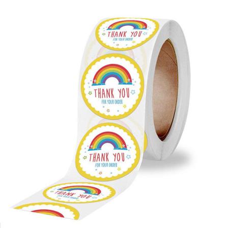 2x500 St Jul Jul Klistermärken Roll Etikett Rainbow Bridge Tack