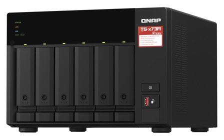 QNAP TS-673A - NAS-server - med QSW-1105-5T switch
