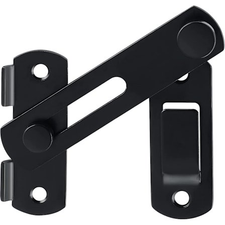 Tjockare Grindslott Svart Dörrlås Litet Grindstift Skjutdörrslås Kompatibelt Med Trädörrar Invändig Dörr Trädgård Rostfritt Stål, Ems9500-b -hg