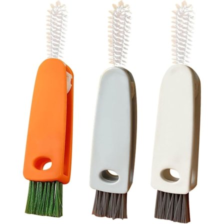 3 st 3 i 1 liten flaska kopp lock detaljborste sugrör rengöringsverktyg vattenflaska rengöring springa borste