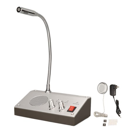 Silver Dubbelriktad Fönsterhögtalar Intercom System för Bank