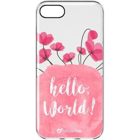 CellularLine Bloom, TPU etui iPhone 7/8/SE (2. generation), gennemsigtig med blomster