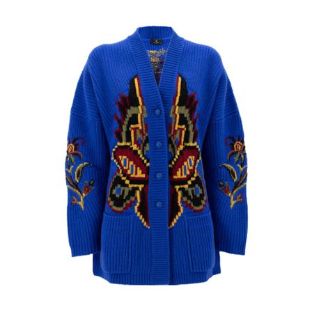 Etro Cardigan 13778_9138_200 Blå, Dame Cardigans
