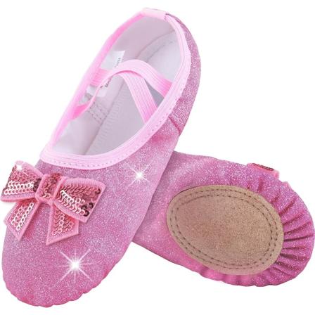 Balettskor för flickor Cross Strap Dance Shoes Pink 29