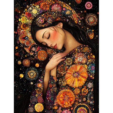 Fantasy Kvinde Diamantmaleri Sæt: 5D Fuld Bor, Elegant Portræt, Premium Lærred, DIY Håndværk til Stueindretning Gave