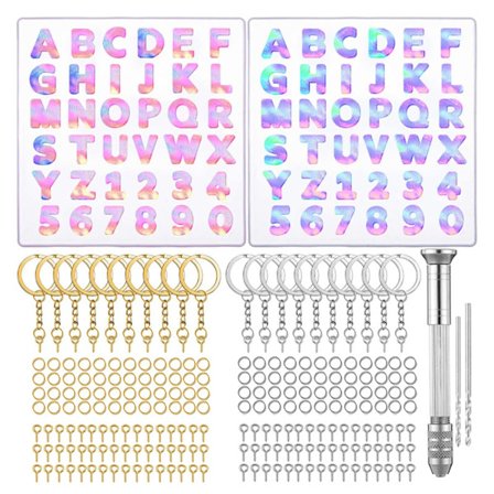 2 stykker Alfabet Bogstav Harpiksforme Baglæns Kit Genanvendelig