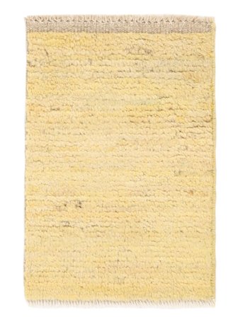 Hand Knotted Berber Style Rug 30X40 Orange/Beige
