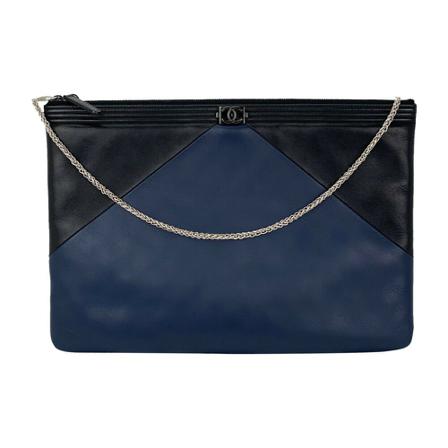 Chanel Vintage Pre-owned Shoulder Väska blå, Dam Vintage Väskor, Dam, Storlek: ONE SIZE