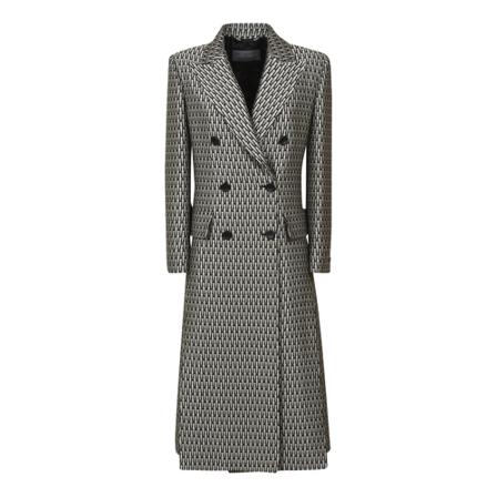 Alberta Ferretti Double-Breasted Coats Sort, Dame Uldfrakker