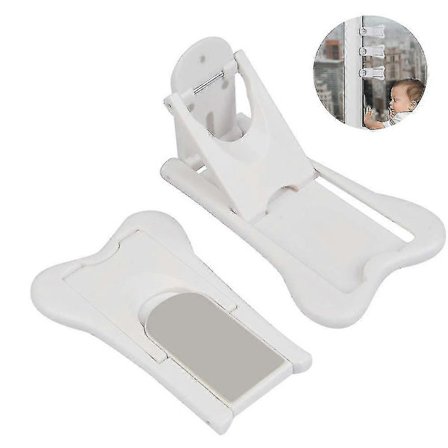 Barnsäkerhetslås för skåp och lådor, skjutdörrslås