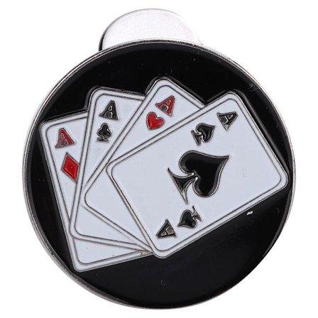 Metall magnetisk golfkeps Hatt Visir Clip Ball Marker Tillbehör (Poker)