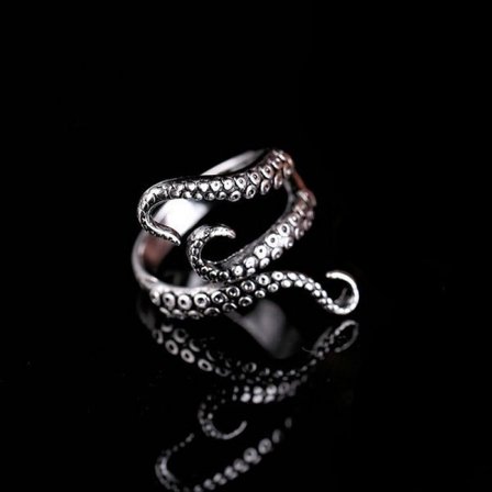 Gotisk Punk Silver Färg Dargon Ringar Män Kvinnor Öppning Justerbar Finger Ring Vintage Y2K Estetisk Trendiga Smycken Dropshipping