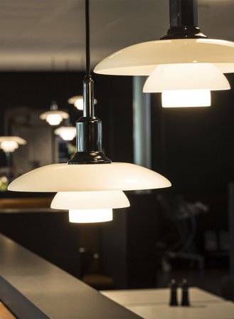 PH 3/2 taklampe - blank sort/opal