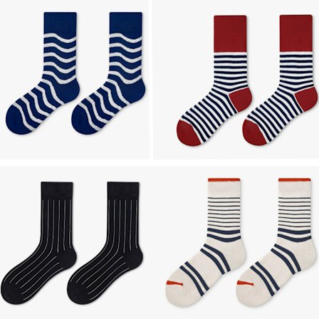 6 par bomuldsstrømper til kvinder, herrestrømper, gade