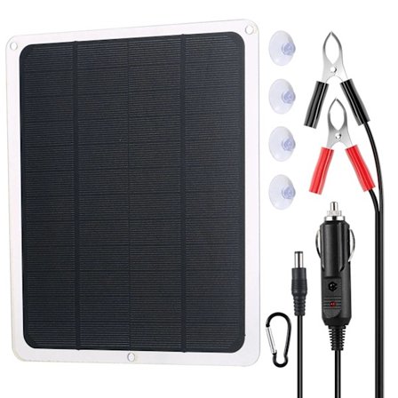 22w solpanel 12v vedligeholdelseslader batterilader kit vedligeholder båd autocamper bil