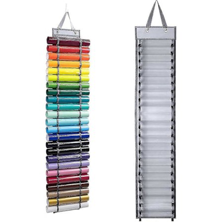 Vinyl Oppbevaringsstativ, 24 Hull Vinyl Rullholder Vinyl Organiser Håndverk Oppbevaringsorganiserende Hengende Organiser Oppbevaring For Vinylark