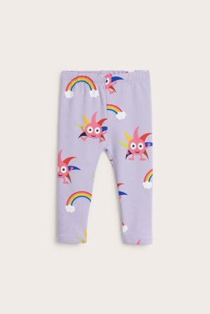 Kappahl | Ocieplane legginsy Babblarna | Jasnofioletowy