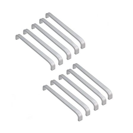 10-pack rostfria skåpshandtag 128 mm