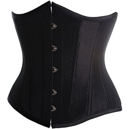 Naisten satiininen vyötärö Cincher goottilainen alusvaatteet aito korsetti alla DXGHC
