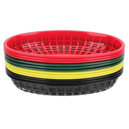 12 stk Fritert Mat Oppbevaringskurv Plast Snacks Kurv Pommes Frites Snacks Kurv